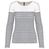 White / Navy Stripes