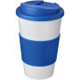 Americano® 350 ml geïsoleerde beker met handvat - Wit/Middenblauw Americano® 350 ml geïsoleerde beker met handvat - Wit/Middenblauw