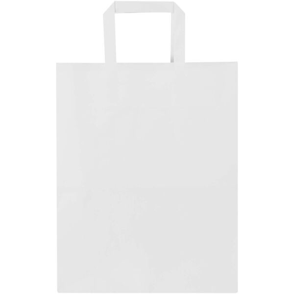 Kraft papieren tas 80 g/m² met platte handvatten – 25 x 15 x 32 cm - Wit Kraft papieren tas 80 g/m² met platte handvatten – 25 x 15 x 32 cm - Wit