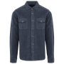 Ecologisch verwassen herenovershirt van ribfluweel Washed Navy Blue XS