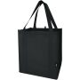 Liberty GRS gerecycled non woven draagtas met bodemplaat 29 l - Zwart Liberty GRS gerecycled non woven draagtas met bodemplaat 29 l - Zwart