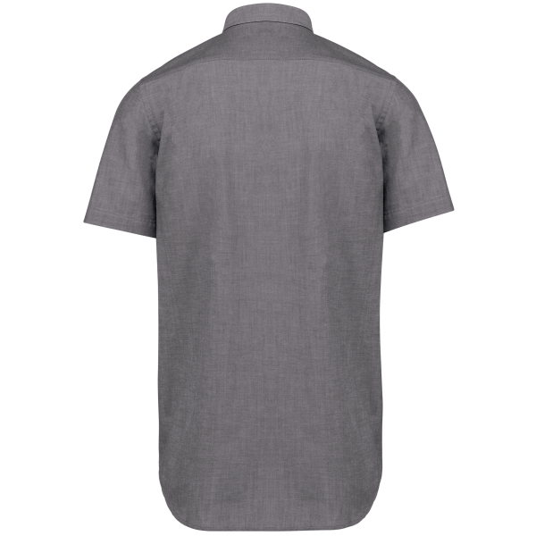 Herren Oxford Kurzarmhemd Oxford Silver 6XL Herren Oxford Kurzarmhemd Oxford Silver 6XL