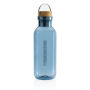 RCS recycled PET fles met bamboe deksel en handvat, blauw