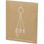 Tecta 6-in-1 oplaadkabel van gerecycled plastic/bamboe met sleutelhanger - Zwart