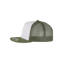 Klassieke truckerpet OLIVE / WHITE / LODEN One Size