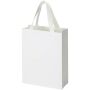 Smartfold papieren tas van 210 g/m² met lintgrepen en een glanzende laminaatlaag - 24 x 10 x 32 cm - Wit