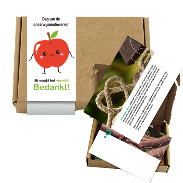 Dag van de leraar cadeau | Kletsdoosje met 87 kletskaarten | Verschil