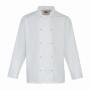 Unisex Long Sleeve Stud Front Chef's Jacket, White, XS, Premier