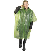 Mayan gerecyclede wegwerp regenponcho met opbergtasje - Lime