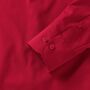 RUS Men LSL Tailored Polycot. Poplin Shirt, Classic Red, M