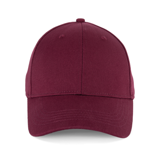 Biologisch katoenen pet met 6 panelen - K-up Gold Label Wine One Size Biologisch katoenen pet met 6 panelen - K-up Gold Label Wine One Size