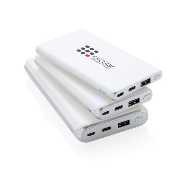 Ultra snelle 10.000 mAh powerbank met PD, wit Ultra snelle 10.000 mAh powerbank met PD, wit