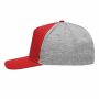 5-panel baseballcap UP TO DATE grijs, rood