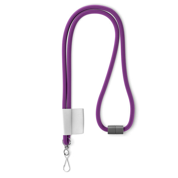 Polyester 2-kleurige koord-lanyard met full color label Polyester 2-kleurige koord-lanyard met full color label