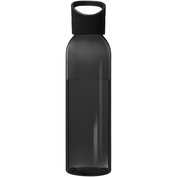 Sky 650 ml recycled plastic water bottle - Solid black