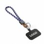 Sleutelhanger & telefoonhouder met koord met leren uiteinde Sleutelhanger & telefoonhouder met koord met leren uiteinde