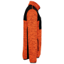 Gerecycled herenjasje in polytricot Fluorescent Orange Melange / Black L