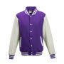 Just Hoods - Varsity Jacket purple / white S