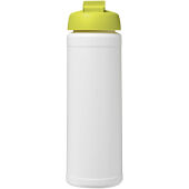Baseline® Plus 750 ml sportfles met flipcapdeksel - Wit/Lime