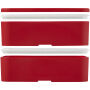 MIYO 700+700 ml dubbellaagse lunchbox - Rood/Rood/Rood