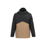 3-in-1 regenparka met capuchon in twee kleuren uniseks Camel / Black XXL