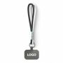 Sleutelhanger & telefoonhouder met koord met leren uiteinde.