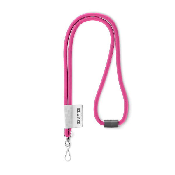 Polyester 2-kleurige koord-lanyard met full color label Polyester 2-kleurige koord-lanyard met full color label