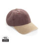 BEAU AWARE™ Washed 6 panel 270gsm cotton twill two tone cap, maroon
