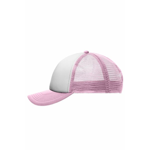 5 Panel Polyester Mesh Cap for Kids white/baby pink one size 5 Panel Polyester Mesh Cap for Kids white/baby pink one size