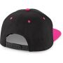 5 Panel Contrast Snapback Cap black / fuchsia one size