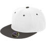 Bronx Original Flat Peak Snapback Dual Colour Cap White / Black One Size