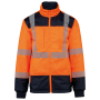 Gerecycled veiligheidsparka 4-in-1 Hi Viz Orange / Navy XS