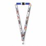 Polyester keycord met gesublimeerde satijnen overlay