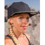 Bronx Glitter Flat Peak Snapback Cap - Black/Pink - One Size
