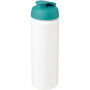 Baseline® Plus grip 750 ml sportfles met flipcapdeksel - Wit/Aqua