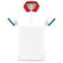 Dames-sportpolo White / Red / Sporty Royal Blue S
