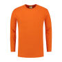 L&S T-shirt Crewneck cot/elast LS for him 021c Orange-3XL