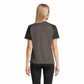 VORTEX WOMEN - VORTEX WOMEN RAGLAN T-SHIRT - XXL - Black/Charcoal Grey