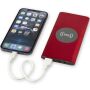 Juice type-C draadloze powerbank van 8000 mAh van gerecycled aluminium - Rood