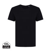 Iqoniq Yala dames lichtgewicht gerecycled katoen t-shirt, zwart (M)