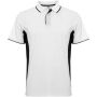 Montmelo unisex sportpolo met korte mouwen - Wit/Zwart - S