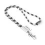 Polyester 2-kleurige koord-lanyard met full color label