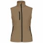 Dames softshell bodywarmer camel S