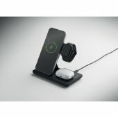 DOCK3 - Inklapbare 3-in-1 lader 15W - Zwart