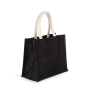 Shopper van jutecanvas - middelgroot model Black One Size
