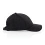 Milo AWARE™ recycled heather 6 paneel cap 200gr, zwart