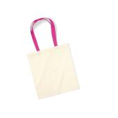 BAG FOR LIFE - CONTRAST HANDLES, NATURAL/FUCHSIA, One size, WESTFORD MILL