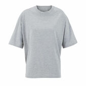 BOXY WOMEN - BOXY OVERSIZE T-SHIRT DAMES - XS - Lichtgrijs Gemêleerd