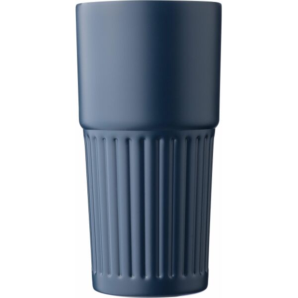 Gerecyclede roestvrijstalen dubbelwandige drinkmok (500 ml) Kael zwart Gerecyclede roestvrijstalen dubbelwandige drinkmok (500 ml) Kael zwart