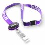 Polyester sublimatie lanyard met ovale badge reel met logo
